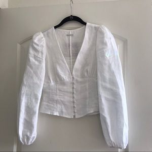 Reformation Aryn White Top